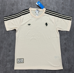 (S-4XL) 25-26 Juventus Beige Casual Shirt Thailand Soccer Jersey AAA-4506