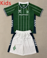 25-26 Werder Bremen Home Green  kids Soccer Uniform-AY