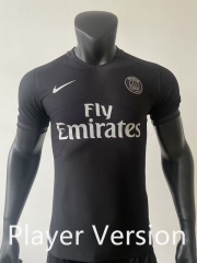 Retro Player Version 15-16 Paris Second Away Black Thailand Soccer Jersey AAA-416