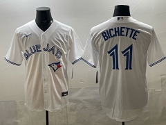 MLB Toronto Blue Jays White#11 Jersey(Logo 1)-0840