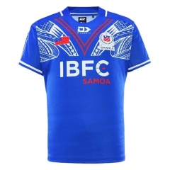 2025-26 Samoa Home Blue Thailand Rugby Jersey