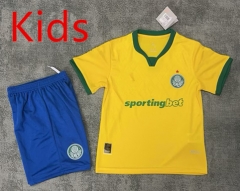 2025-26 Correct Edition Palmeiras 2nd Away Yellow Kids/Youth Soccer Uniform-2483