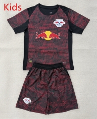 2025-26 RB Leipzig 2nd Away Dark Red Youth/Kids Soccer Uniform-AY