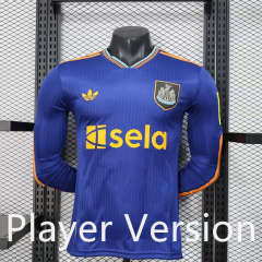 Player Version 26-27 Newcastle United 2nd Away Royal Blue LS Thailand Soccer Jersey AAA-888