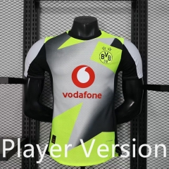 Player Version 25-26 Borussia Dortmund Away Grey&Green Thailand Soccer Jersey AAA-888