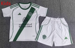 25-26 Al-Ahli Saudi Away White Kids/Youth Soccer Uniform-2483