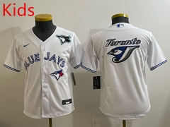 MLB Toronto Blue Jays White Kids/Youth Jersey(Logo 7)-0840