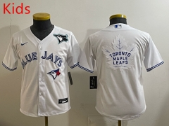 MLB Toronto Blue Jays White Kids/Youth Jersey(Logo 2)-0840