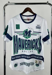2026 MN Retro Version Dallas Mavericks White NBA Short-Sleeved Jersey-311