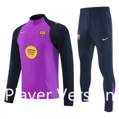 Player Version 2025-26 Barcelona Purple Thailand Soccer Tracksuit -4627