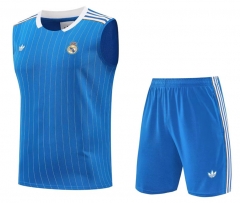 2025-2026 Real Madrid Light Blue Vest Soccer Uniform-418
