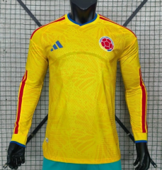 Player Version 26-27 Colombial Home Yellow LS Thailand Soccer Jersey AAA