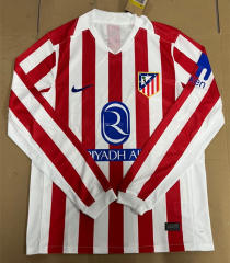 （s-4xl）2025-26 Atlético Madrid Home Red&White  LS Thailand Soccer Jersey AAA-422