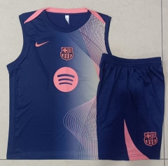 2025-26 Barcelona Royal Blue Thailand Vest Soccer Tracksuit-815