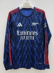 (S-4XL)25-26 Arsenal Away Royal Blue LS Thailand Soccer Jersey AAA-9268