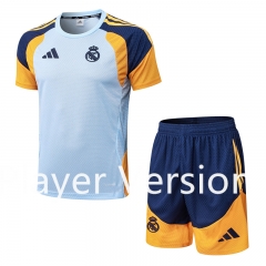Player Version 2025-2026 Real Madrid Light Blue Training Soccer Uniform-9926
