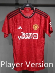 (S-3XL)Player Version 23-24 Retro Version Manchester United Home Red Thailand Soccer Jersey-4563