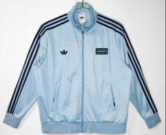 25-26 oasis Blue Embroidered Thailand Trench Coat