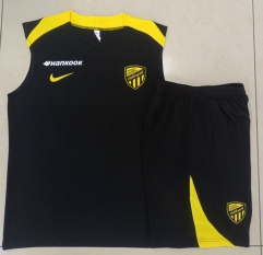 2025-26  Al-Ittihad FC Black Thailand Vest Tracksuit Uniform-815