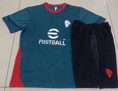 2025-26 AC Milan Green Inkjet Thailand Short-sleeved Tracksuit-815