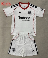 2025-26 Eintracht Frankfurt Away White Kid/Youth Soccer Uniform-AY