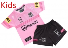 (16-26)2026 Florida Panthers Away Pink Kids/Youth Rugby Uniform