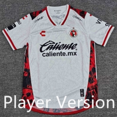 (s-4xl)Player Version 2025-26 Correct Version Club Tijuana Away White Thailand Soccer Jersey AAA-912