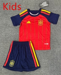 2026-27 Spain Home Red Kids/Youth Soccer Uniform-4247