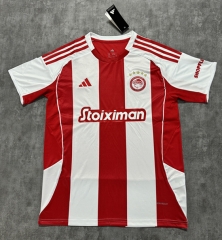 (S-4XL)25-26 Olympiacos F.C. Home Red&White Thailand Soccer Jersey AAA-4506