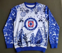 25-26 Cruz Azul Blue&White Thailand Tracksuit-912