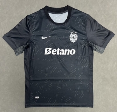 （s-4xl）2025-26 Sporting Lisbon Clube de Portugal Black Thailand Training Soccer Jersey-2633
