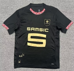 (S-4XL) 25-26 Stade Rennais Second Away Black Thailand Soccer Jersey AAA-512