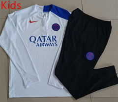 25-26 Paris SG White Kids/Youth Soccer Tracksuit(T90 Version)-815