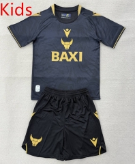 2025-2026 Oxford United Away Black Kids/Youth Soccer Uniform-AY