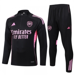 2025-2026 Arsenal Black Thailand Soccer Tracksuit-815