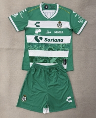 2025-26  Santos Laguna  Home White&Green Soccer Uniform-AY
