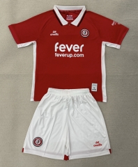 2025-26 Bristol City Home Red Soccer Uniform-AY