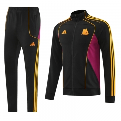2025-2026 Roma Black Thailand Soccer Jacket Uniform-LH