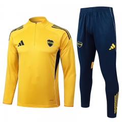 2025-2026 Boca Juniors Yellow Thailand Soccer Tracksuit Uniform-815