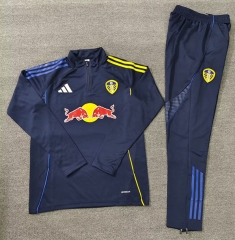 25-26 Leeds United Royal Blue Thailand Soccer Tracksuit-4692