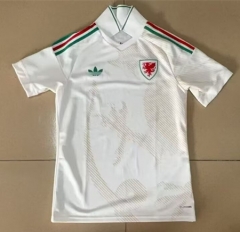 (S-4XL)26-27 Wales Away White Thailand Soccer Jersey AAA-512