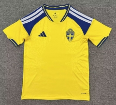 (S-4XL)26-27Sweden Home Yellow Thailand Soccer Jersey AAA-512