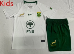 (16-26)2026 South Africa Away White Kids/Youth Rugby Uniform
