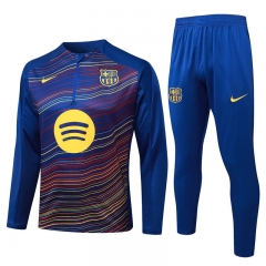 2025-26 Barcelona Colorful Blue Thailand Soccer Tracksuit-815