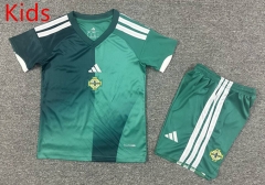 25-26 Northern Ireland Home Green Kids/Youth Soccer Uniform-7809