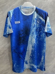 (S-4XL)2025-2026 Napoli Blue Short-sleeved Thailand Training Soccer Jersey-0485
