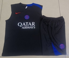 25-26 Paris SG Black Soccer Vest Uniform(T90 Version)-815