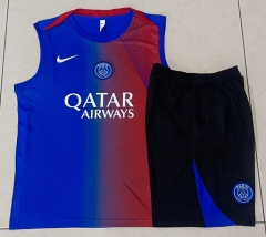 25-26 Paris SG  Blue&Red Inkjet Soccer Vest Uniform-815
