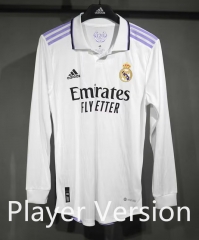 (S-3XL)Player Version 2022-2023 Retro Version Real Madrid Home White LS Thailand Soccer Jersey AAA-4563