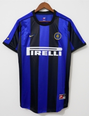 Retro Version 99-00 Inter Milan Home Blue&Black Thailand Soccer Jersey AAA-4847
